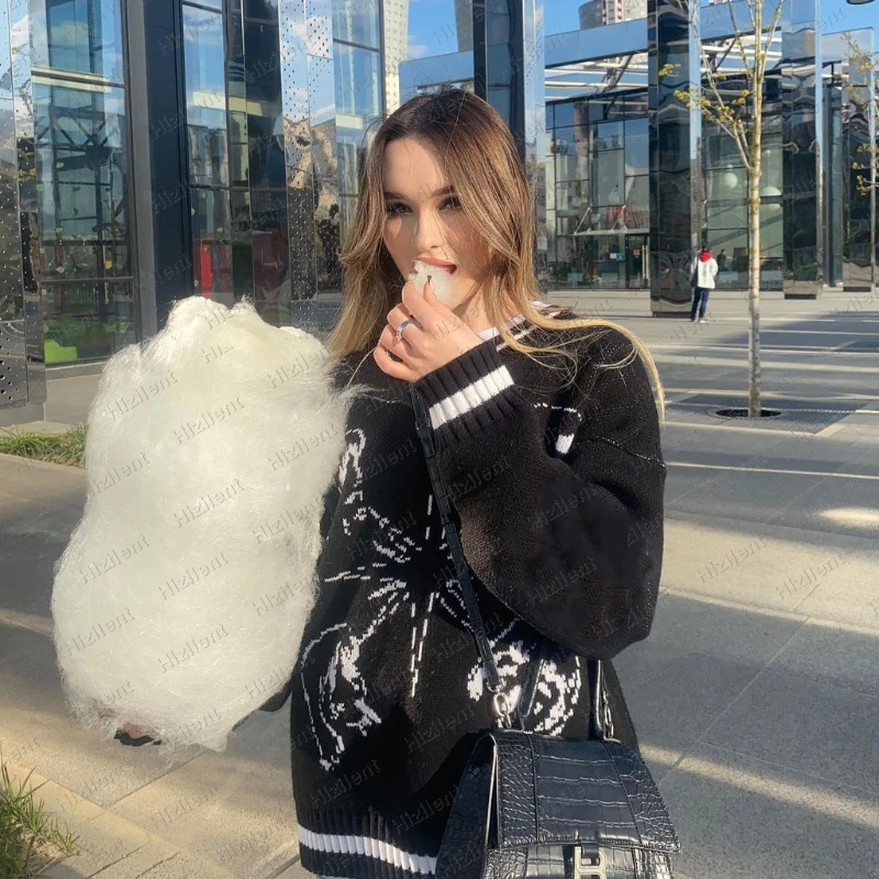 Жаккардовый свитер с круглым вырезом, уличный стиль, длинный рукав, теплый, повседневный, модный, персонализированный, вязаный топ
Жаккардовый свитер с круглым вырезом, уличный стиль, длинный рукав, теплый, повседневный, модный, персонализированный, вязаный топ