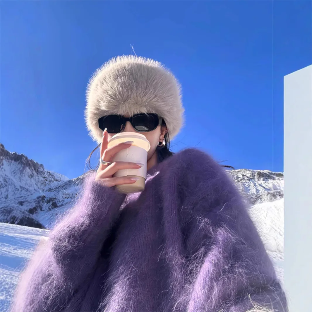 Women Solid Pullovers Jumpers Knitted Sweaters Fluffy O Neck Long Sleeve Loose Fit Office Lady Elegant Casual 2026 Autumn Winter
Women Solid Pullovers Jumpers Knitted Sweaters Fluffy O Neck Long Sleeve Loose Fit Office Lady Elegant Casual 2026 Autumn Winter