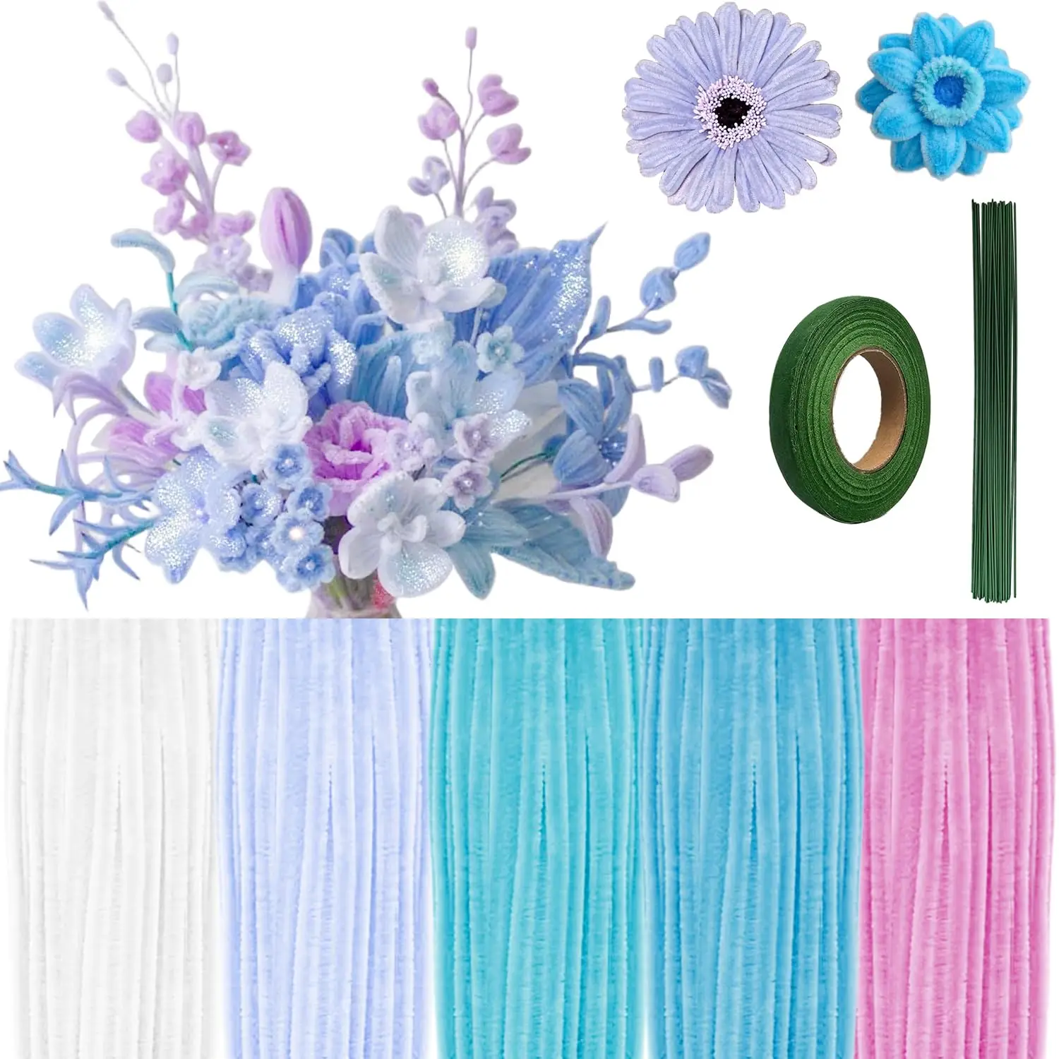 Очистители труб Набор для рукоделия с цветами, 521 шт. Пастельные очистители для труб Стебли синели своими руками Набор стеблей цветов с стеблем цветов и лентой
Очистители труб Набор для рукоделия с цветами, 521 шт. Пастельные очистители для труб Стебли синели своими руками Набор стеблей цветов с стеблем цветов и лентой