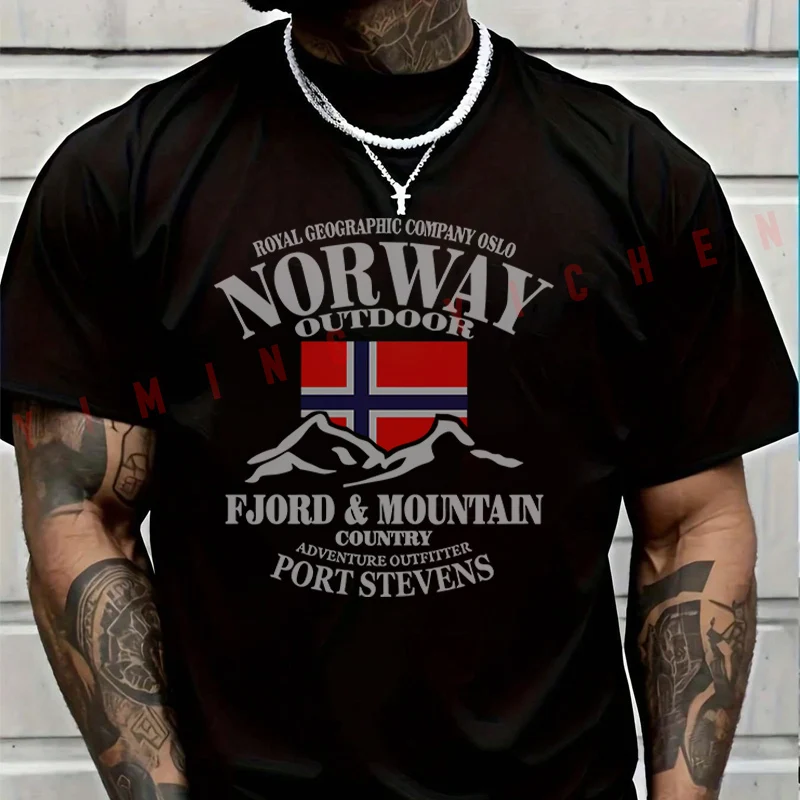 Norway Flag Fjord Mountain T-shirt Moto Male Brand Tee Men Summer T Shirts Casual High Quelity O-neck Tops
Norway Flag Fjord Mountain T-shirt Moto Male Brand Tee Men Summer T Shirts Casual High Quelity O-neck Tops