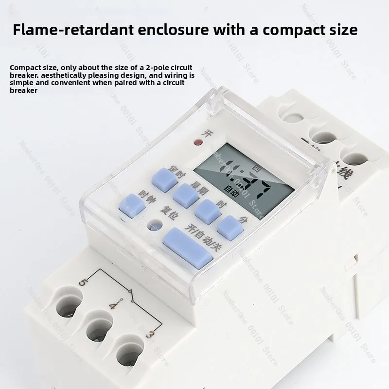 Time controlled switch rail type small time controller 220V high-power intelligent timer billboard power off
Time controlled switch rail type small time controller 220V high-power intelligent timer billboard power off
