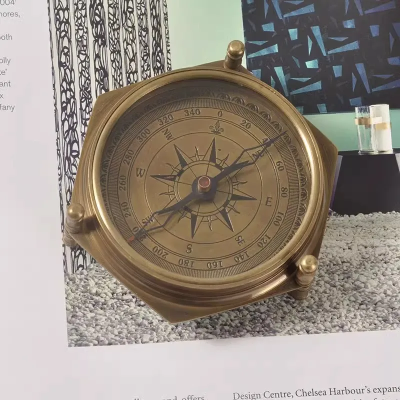 Vintage Brass Compass Retro Solid Copper navigation Home Desktop Decoration Antique Ornament
Vintage Brass Compass Retro Solid Copper navigation Home Desktop Decoration Antique Ornament 
