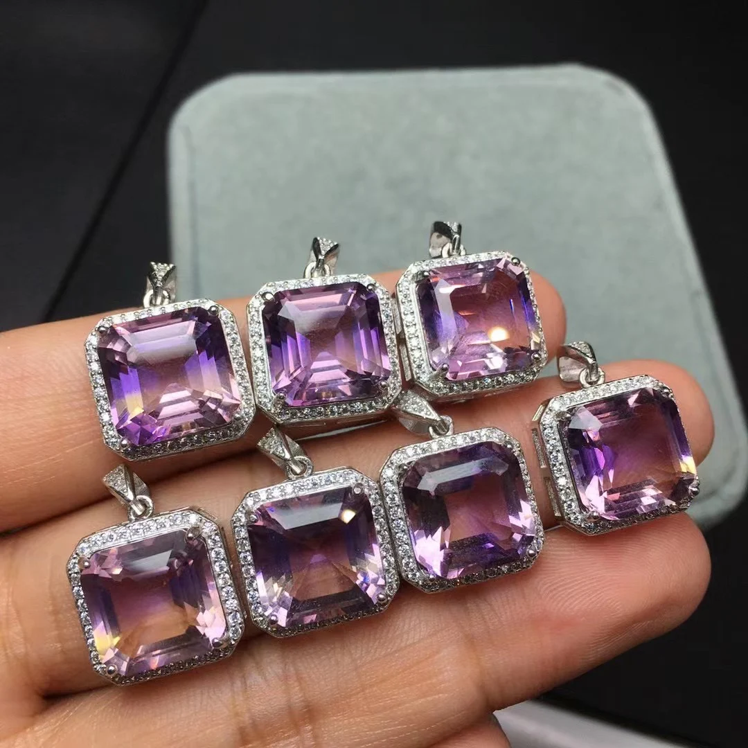 1 Pc Fengbaowu Natural Ametrine Square Pendant 925 Sterling Silver Faceted Shape Reiki Healing Stone Jewelry Gift For Women
1 Pc Fengbaowu Natural Ametrine Square Pendant 925 Sterling Silver Faceted Shape Reiki Healing Stone Jewelry Gift For Women