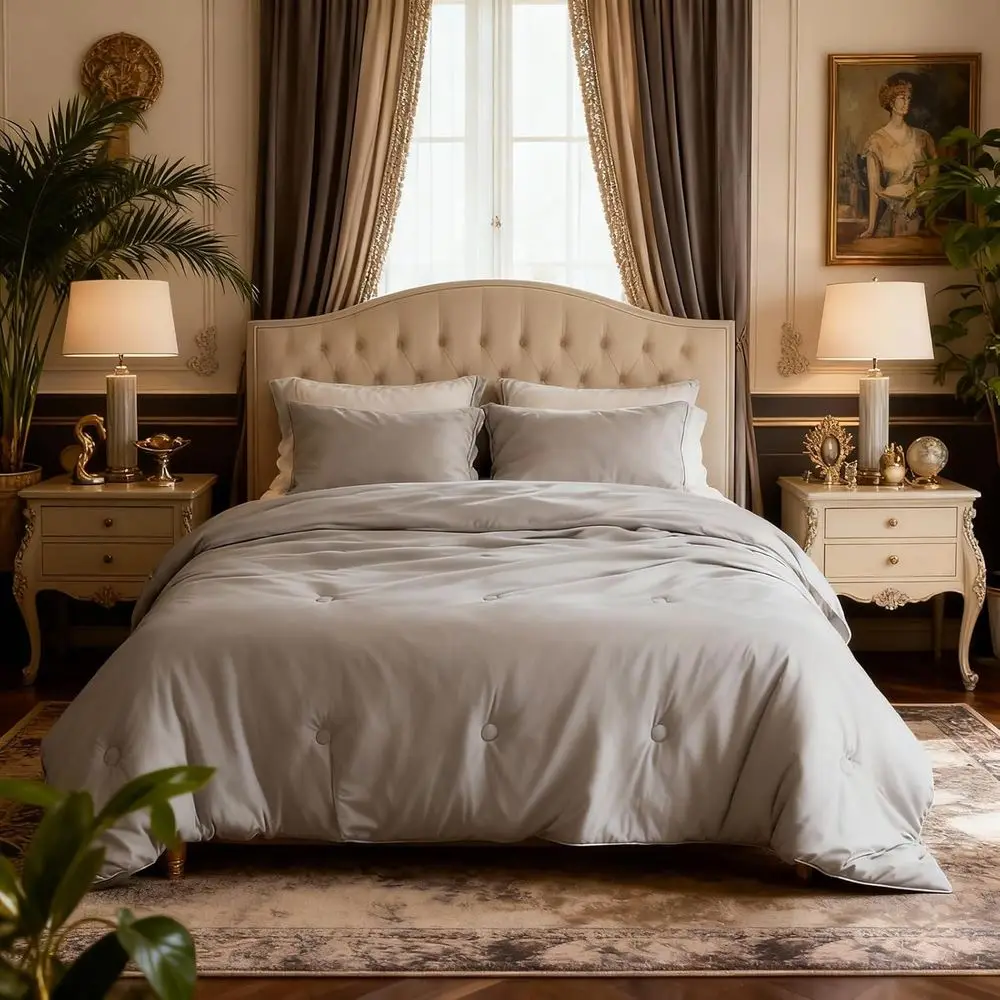 Одеяло Comorter Queen Size, серое, всесезонное, легкое, из искусственного пуха, для дома или для кемпинга
Одеяло Comorter Queen Size, серое, всесезонное, легкое, из искусственного пуха, для дома или для кемпинга