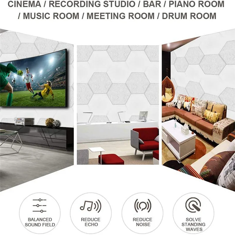 ABLB-48 Pcs Hexagon Acoustic Panels Beveled Edge Sound Proof Foam Panels,Sound Proofing Padding,Acoustic Treatment For Studio
ABLB-48 Pcs Hexagon Acoustic Panels Beveled Edge Sound Proof Foam Panels,Sound Proofing Padding,Acoustic Treatment For Studio