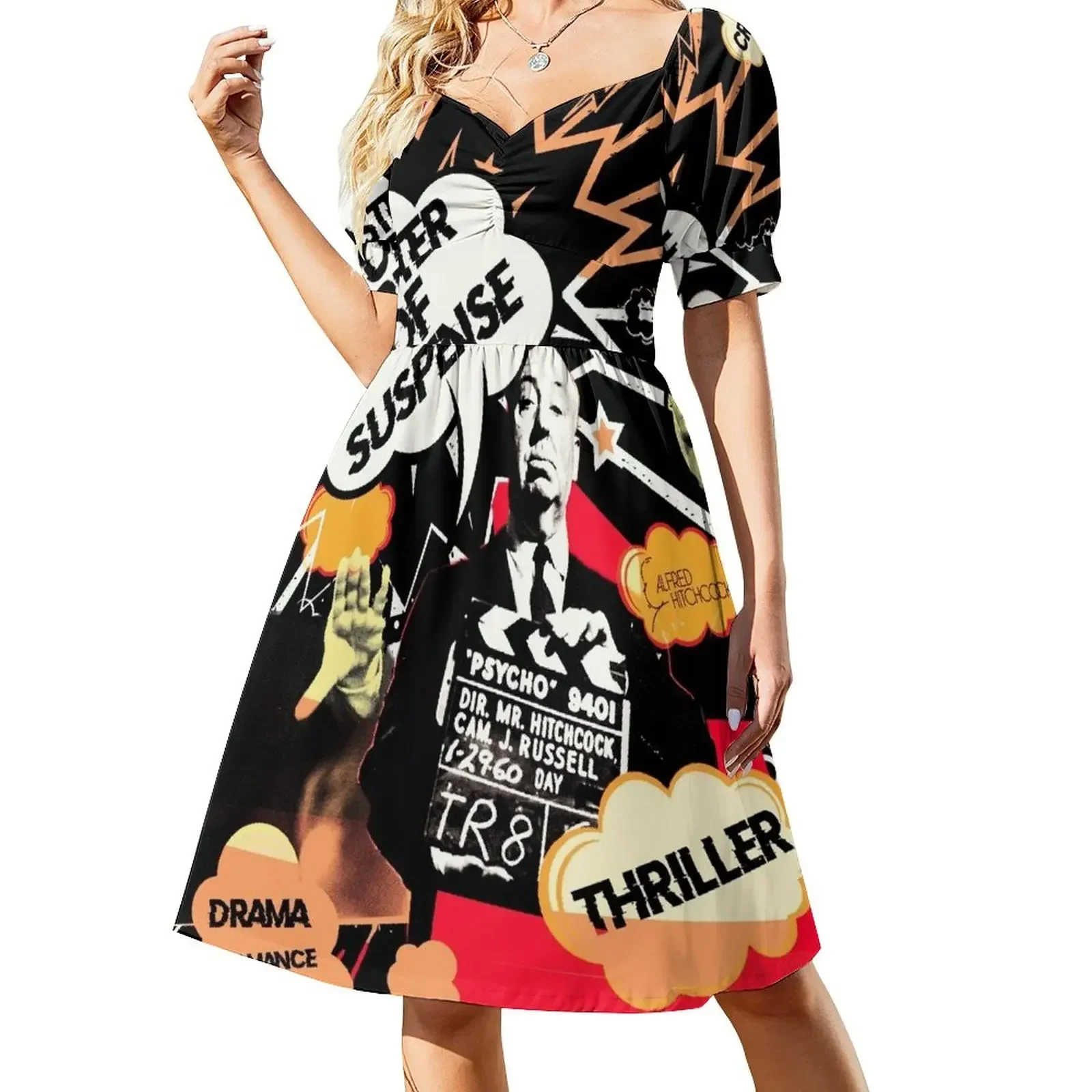 Alfred Hitchcock Cartoon, Officially Licensed Fan Art Short-Sleeved Dress dress summer women's evening dresses Dresses Dress
Alfred Hitchcock Cartoon, Officially Licensed Fan Art Short-Sleeved Dress dress summer women's evening dresses Dresses Dress