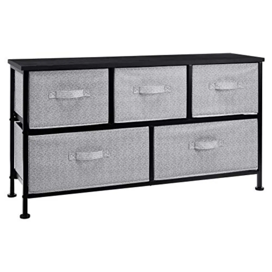 Extra Wide Fabric 5-Drawer Storage Organizer Unit for Bedroom Closet
Extra Wide Fabric 5-Drawer Storage Organizer Unit for Bedroom Closet