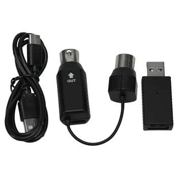 1 * MIDI-USB 케이블 인터페이스 어댑터 커넥터, 피아노 키보드-MIDI 블루투스 무선 MIDI 시스템, USB 어댑터 쌍