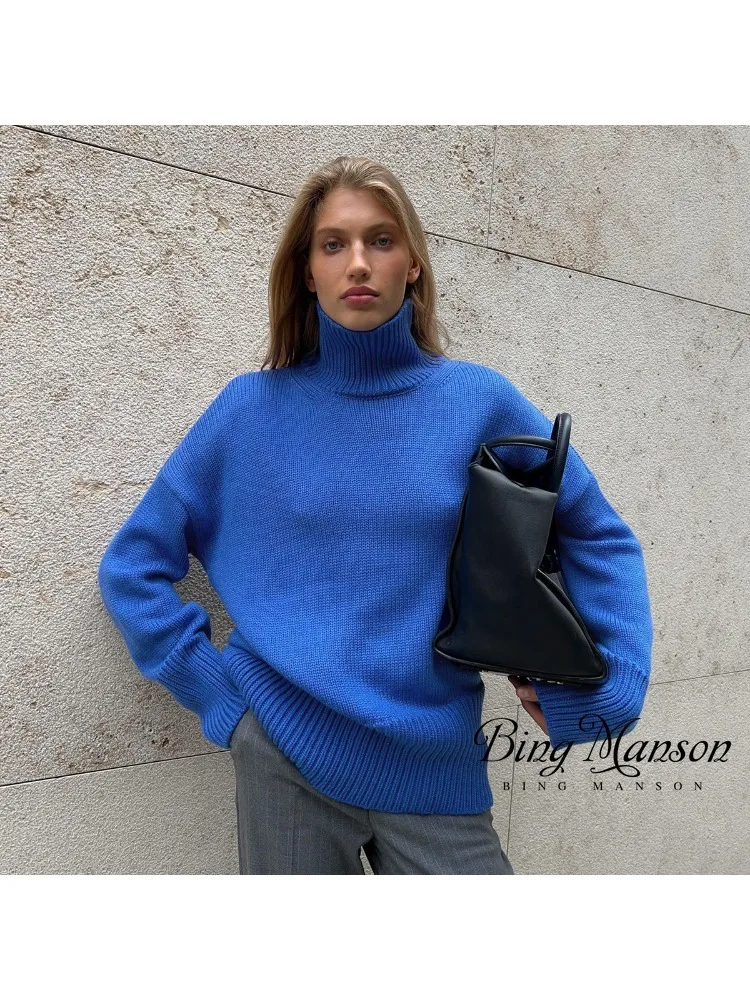 High Collar Sweater Autumn/Winter Women's Fashion New Commuter Solid Knitted Pullover Warm Sweater Casual Street Versatile Top
High Collar Sweater Autumn/Winter Women's Fashion New Commuter Solid Knitted Pullover Warm Sweater Casual Street Versatile Top