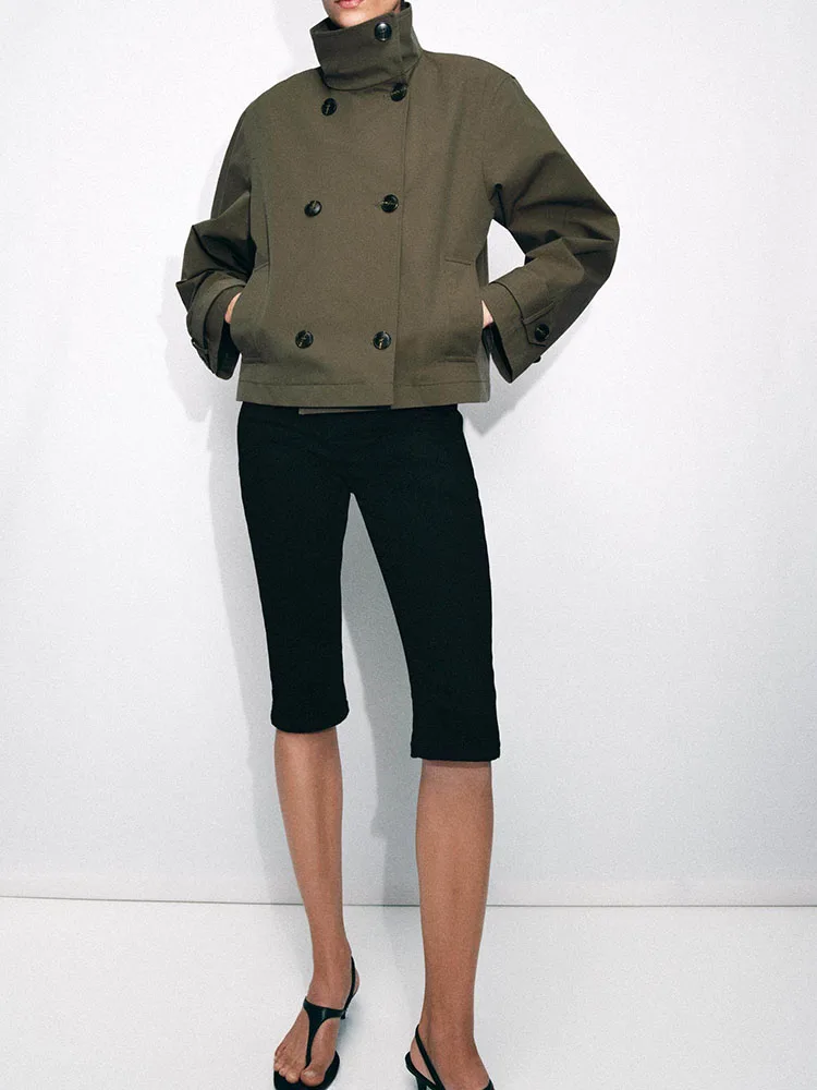 New 2026 Women's Casual Fashionable Long Sleeve Short Double-breasted Windbreaker Jacket Versatile Stylish Summer Outerwear
New 2026 Women's Casual Fashionable Long Sleeve Short Double-breasted Windbreaker Jacket Versatile Stylish Summer Outerwear