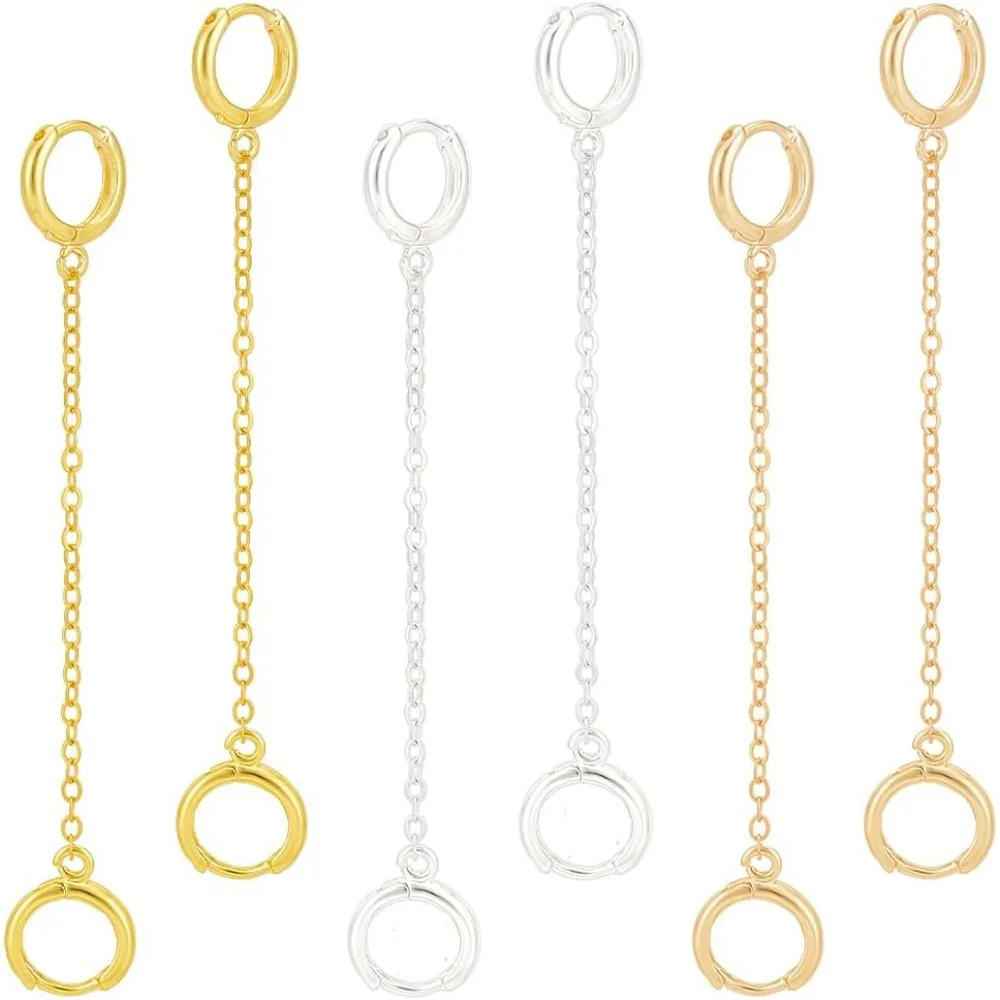 3 Pairs Earplugs Earrings Holder 2.9~3.1 inch Anti Lost Ear Clips Pendant Brass Earring Hanging Chain for Earplugs making kit
3 Pairs Earplugs Earrings Holder 2.9~3.1 inch Anti Lost Ear Clips Pendant Brass Earring Hanging Chain for Earplugs making kit