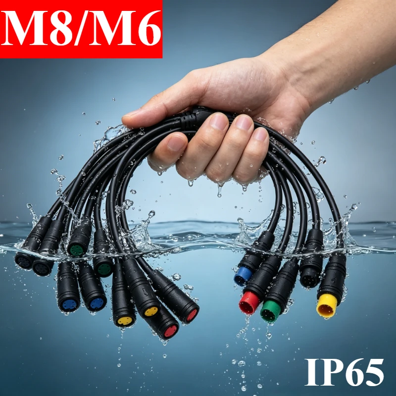 M8 Waterproof Aviation Connector M6-2 3 4 5 Pin 6-core Male To Female 1-meter Connector with Cable Injection Molded Cable 08C
M8 Waterproof Aviation Connector M6-2 3 4 5 Pin 6-core Male To Female 1-meter Connector with Cable Injection Molded Cable 08C