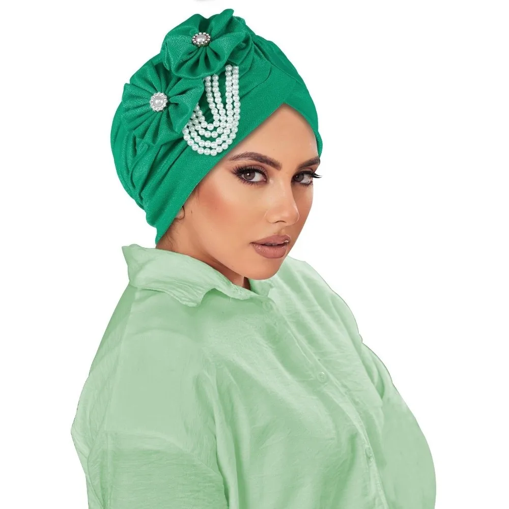 Hijab Hat Breathable Head Wraps Elegant Pearls Beading Turban Cap Flower Design Female Style Hairloss Hat Cover Women
Hijab Hat Breathable Head Wraps Elegant Pearls Beading Turban Cap Flower Design Female Style Hairloss Hat Cover Women