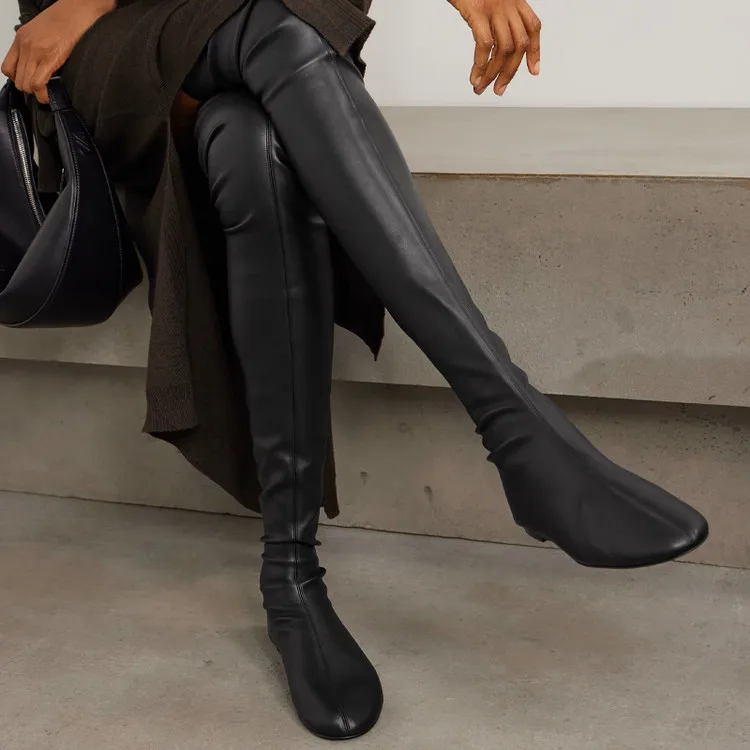 2025Осенне-зимние модные женские сапоги до колена на плоской подошве, эластичные сапоги с круглой головкой, женские сапоги до бедра 34–46
2025Осенне-зимние модные женские сапоги до колена на плоской подошве, эластичные сапоги с круглой головкой, женские сапоги до бедра 34–46