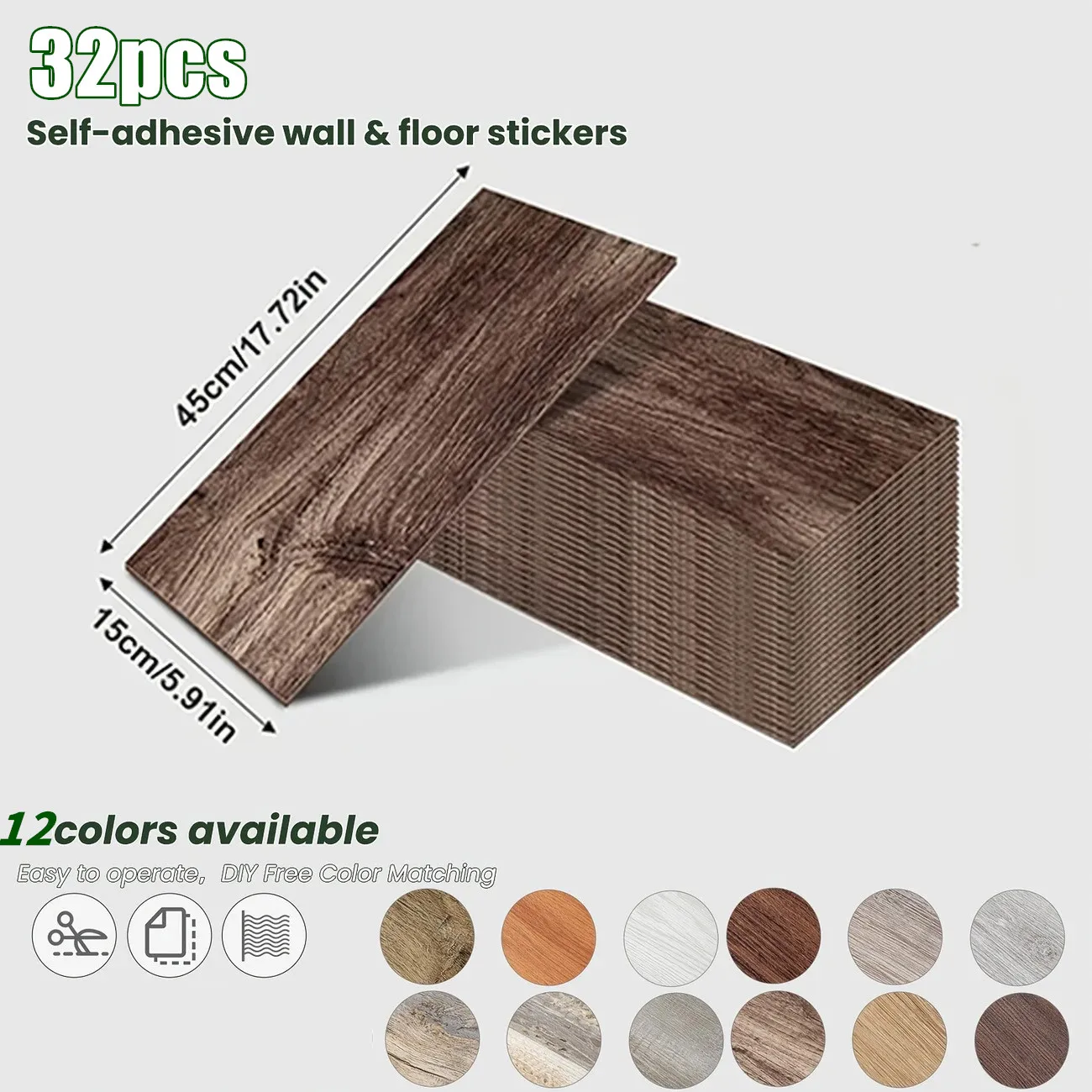 Vintage Self-adhesive Wood Grain Floor Stickers Wall Tiles Wall Skirts Used for Living Room Kitchen Bedroom Office Apartment
Vintage Self-adhesive Wood Grain Floor Stickers Wall Tiles Wall Skirts Used for Living Room Kitchen Bedroom Office Apartment