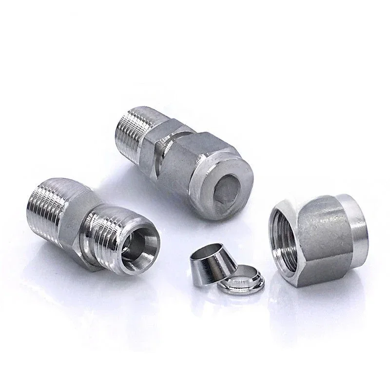 Fittings Double Ferrule Threaded Male Connector Stainless Steel SS304 ZG1/8 ZG1/4 ZG3/8 ZG1/2 - 3/4/6/8/10mm
Fittings Double Ferrule Threaded Male Connector Stainless Steel SS304 ZG1/8 ZG1/4 ZG3/8 ZG1/2 - 3/4/6/8/10mm