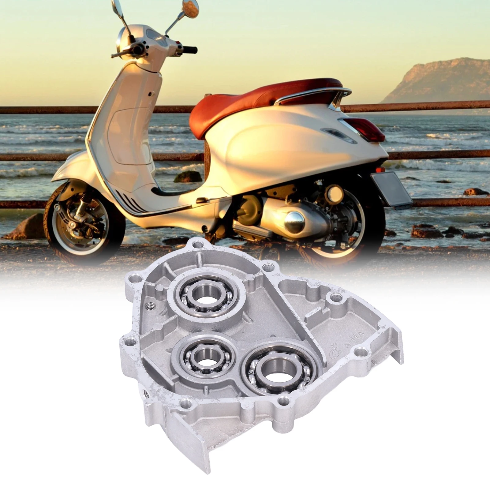 Крышка коробки передач с установленными подшипниками и уплотнением для скутеров с 4-тактными двигателями GY6 объемом 150 куб.см. 
Крышка коробки передач с установленными подшипниками и уплотнением для скутеров с 4-тактными двигателями GY6 объемом 150 куб.см.