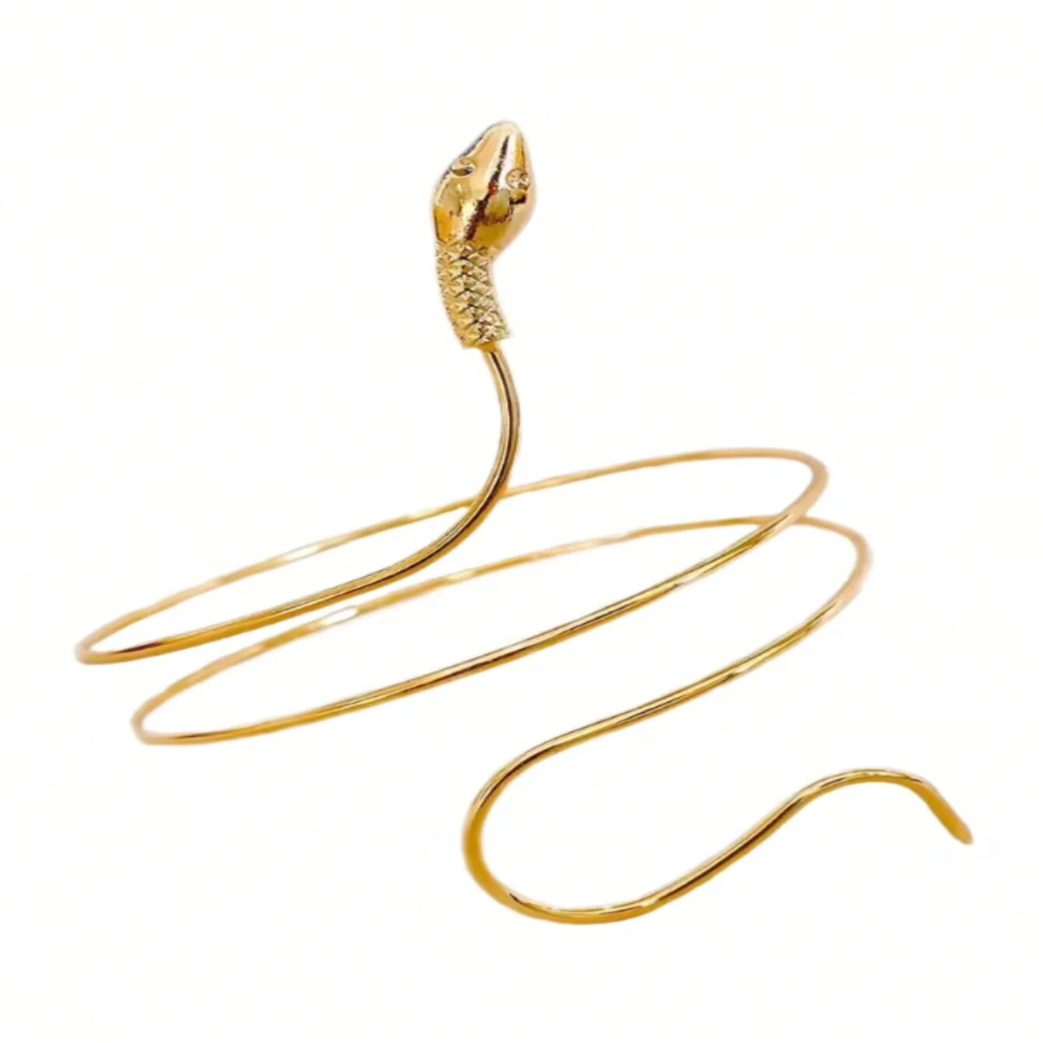 1pc Small Snake Shaped Bangle Bracelet For Women, Daily Wear Arm Decoration Metal Armlet Arm Chain Accessory
1pc Small Snake Shaped Bangle Bracelet For Women, Daily Wear Arm Decoration Metal Armlet Arm Chain Accessory