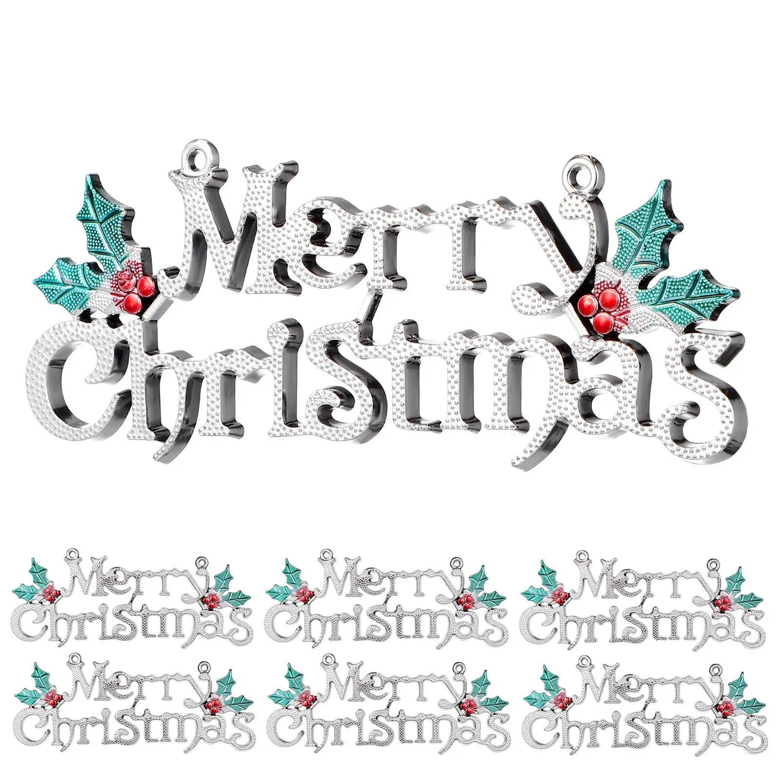 12 Pcs Christmas Letter Signs 15cm Silver Plastic Door Decorations Xmas Hanging naments Merry Christmas
12 Pcs Christmas Letter Signs 15cm Silver Plastic Door Decorations Xmas Hanging naments Merry Christmas