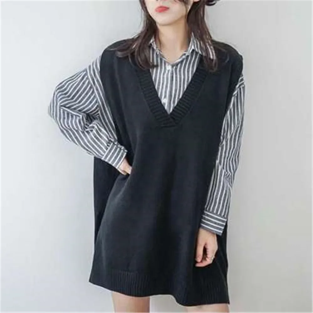 Korean New Women Large Size 4XL 5XL Sweater Vest Long Jumpers Oversize Solid Simple All-match Knitting S-5XL Females Outwear
Korean New Women Large Size 4XL 5XL Sweater Vest Long Jumpers Oversize Solid Simple All-match Knitting S-5XL Females Outwear