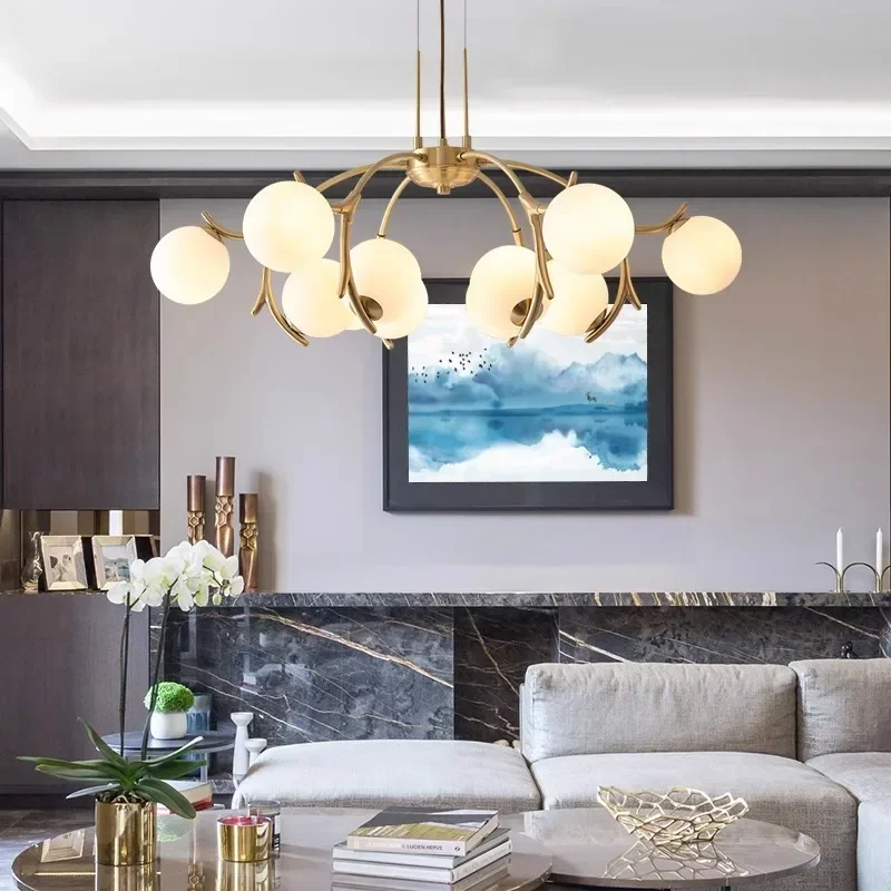 Light luxury living room LED pendant light glass ball bedroom Nordic home decoration pendant light indoor lighting fixtures
Light luxury living room LED pendant light glass ball bedroom Nordic home decoration pendant light indoor lighting fixtures