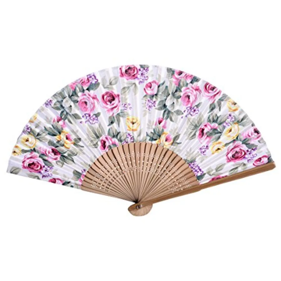 Hand Fan with Beautiful Fabric Printed Big Flower
Hand Fan with Beautiful Fabric Printed Big Flower