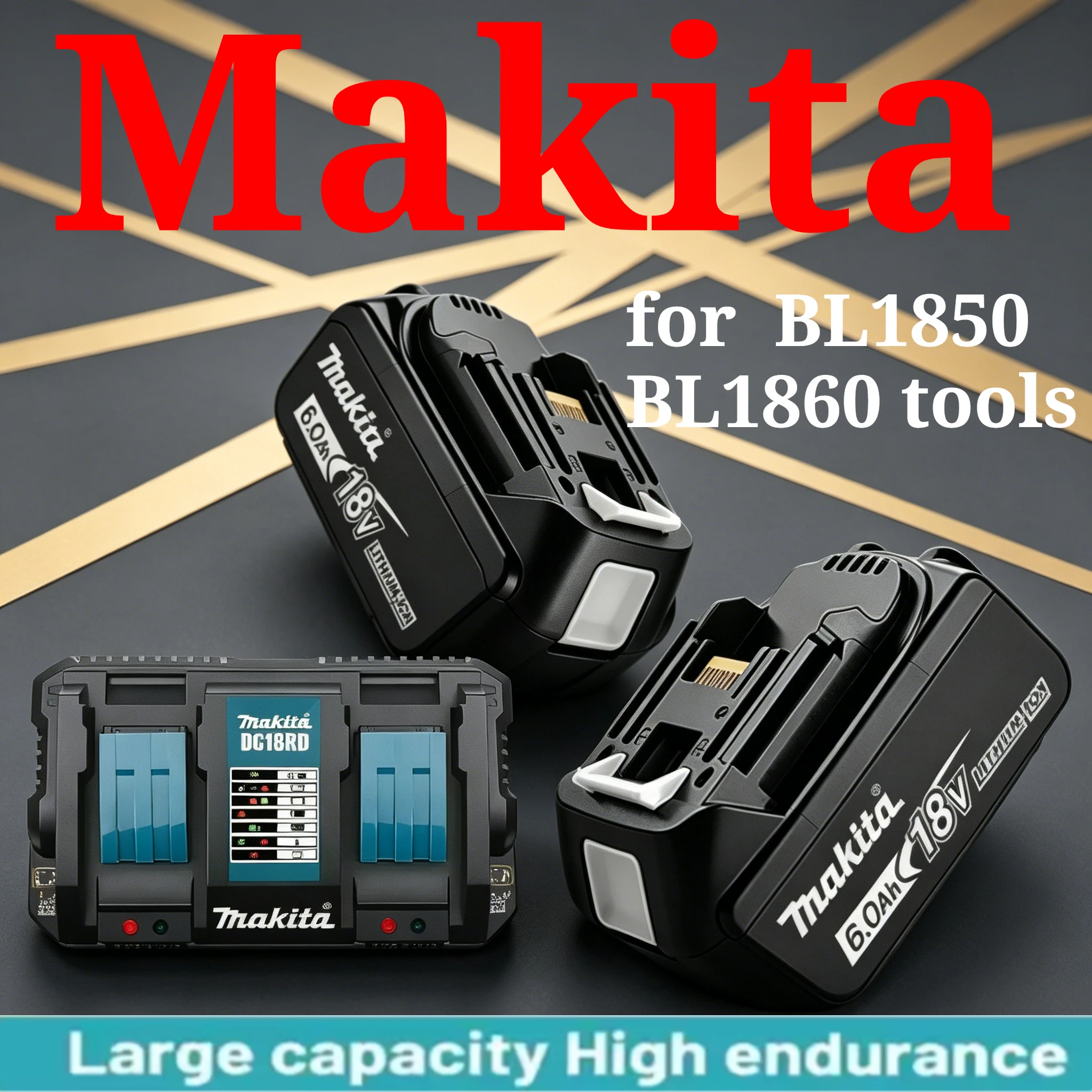 Original Makita BL1860 18V 5..0Ah 6.0Ah rechargeable battery, reliable performance for demolition saws, upholstery staple gun
Original Makita BL1860 18V 5..0Ah 6.0Ah rechargeable battery, reliable performance for demolition saws, upholstery staple gun