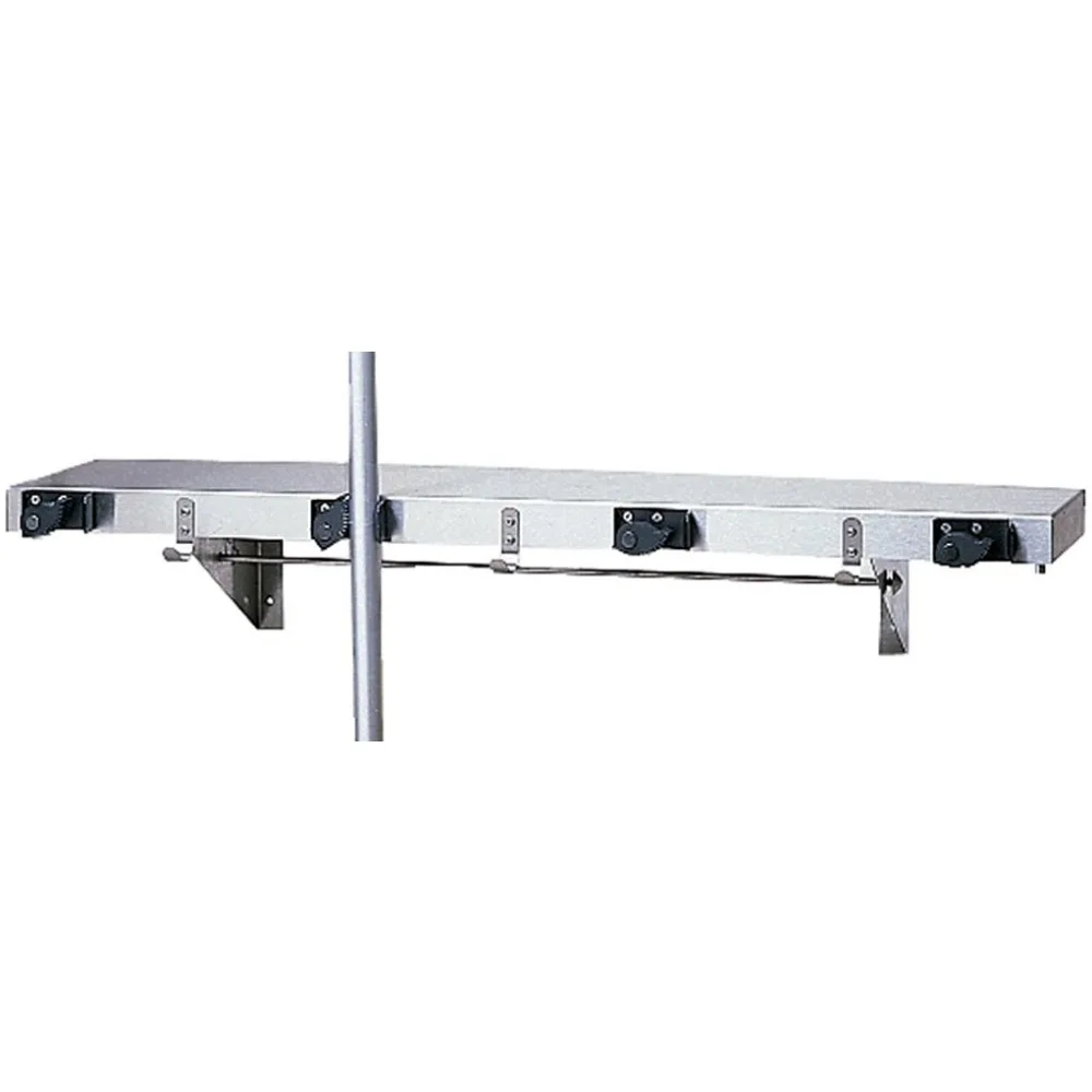 Stainless Steel Utility Shelf with Mop and Broom Holders, Rag Hooks, Holds 4 Mops, Satin Finish, 36 Length x 6
Stainless Steel Utility Shelf with Mop and Broom Holders, Rag Hooks, Holds 4 Mops, Satin Finish, 36 Length x 6