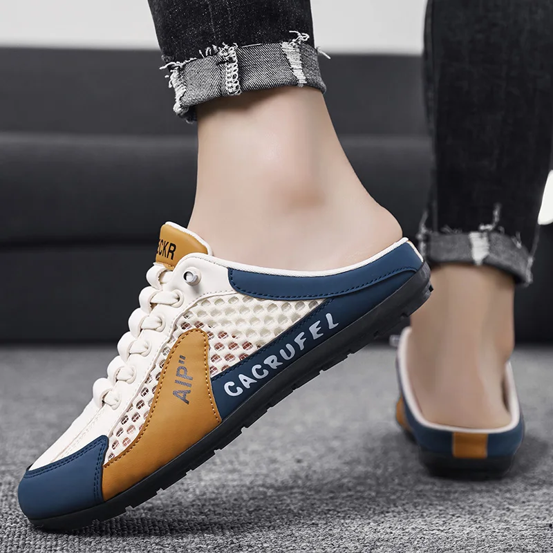 New Men Mesh Shoes Breathable Lightweight Anti-odor Slip On Half Drag Shoes Non-slip Wear-resistant Casual Sports Sneakers
New Men Mesh Shoes Breathable Lightweight Anti-odor Slip On Half Drag Shoes Non-slip Wear-resistant Casual Sports Sneakers