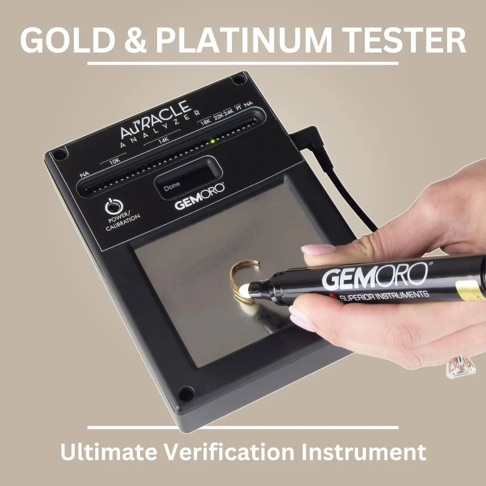 Auracle Analyzer Gold Tester | Accurate Compact Portable Electronic High Karat Gold & Platinum Tester
Auracle Analyzer Gold Tester | Accurate Compact Portable Electronic High Karat Gold & Platinum Tester
