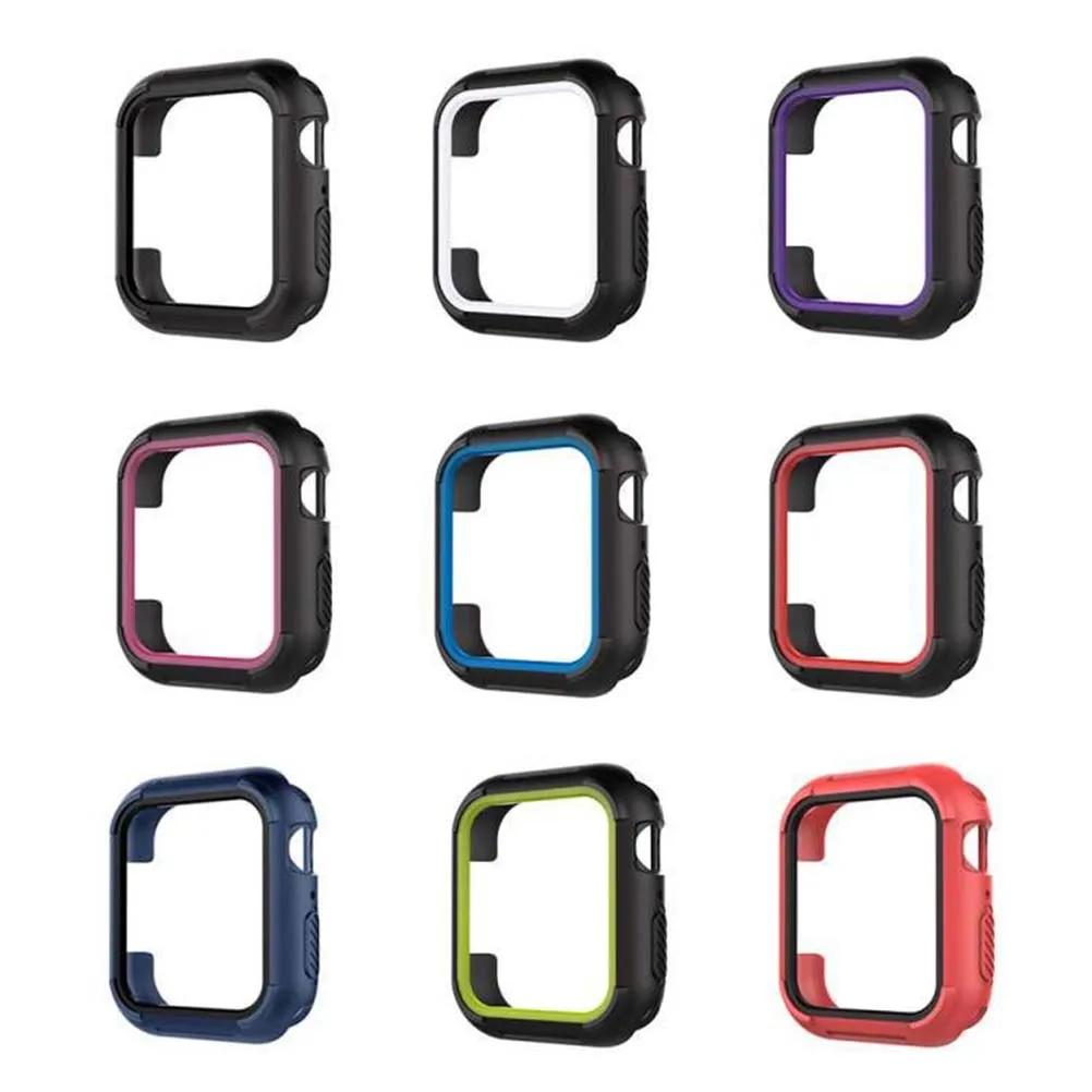 3pcs 44Mm Silicone Black Shockproof Bumper Case For 4 Tpu Protective Cover With Precise Cutouts Rugged Anti Drop 
3pcs 44Mm Silicone Black Shockproof Bumper Case For 4 Tpu Protective Cover With Precise Cutouts Rugged Anti Drop