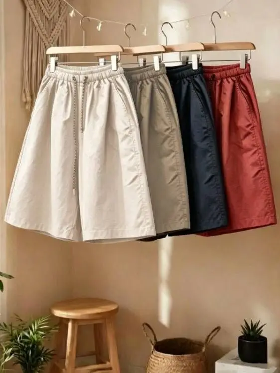 American Style Casual High Waist Wide Leg Short Pants Women's Loose Fit Summer New Arrival Fashionable Four Parts Shorts
American Style Casual High Waist Wide Leg Short Pants Women's Loose Fit Summer New Arrival Fashionable Four Parts Shorts