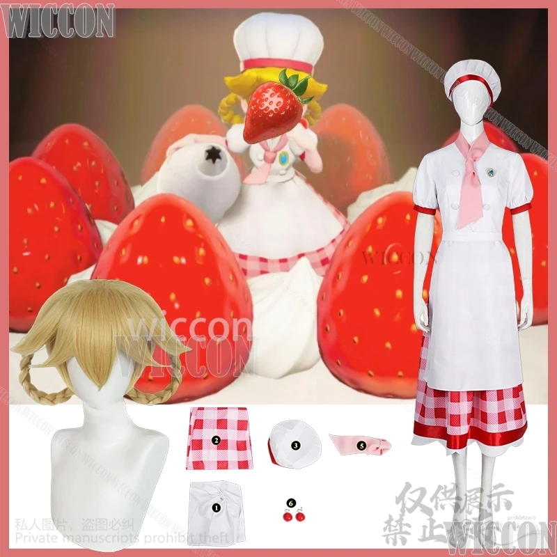 Game Princess Cosplay Pastry Chef Clothes Red White Plaid Skirt Kawaii Y2K Wig Cute Jirai Kei Girls Kid Carnival Cos Customized
Game Princess Cosplay Pastry Chef Clothes Red White Plaid Skirt Kawaii Y2K Wig Cute Jirai Kei Girls Kid Carnival Cos Customized