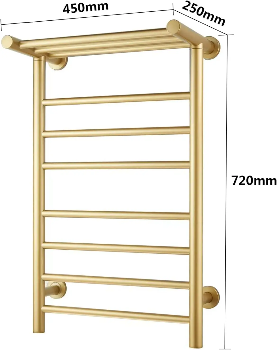 Brushed Gold Wall Mounted Modern Intelligent Electric Bathroom Towel Warmer Rack
Brushed Gold Wall Mounted Modern Intelligent Electric Bathroom Towel Warmer Rack