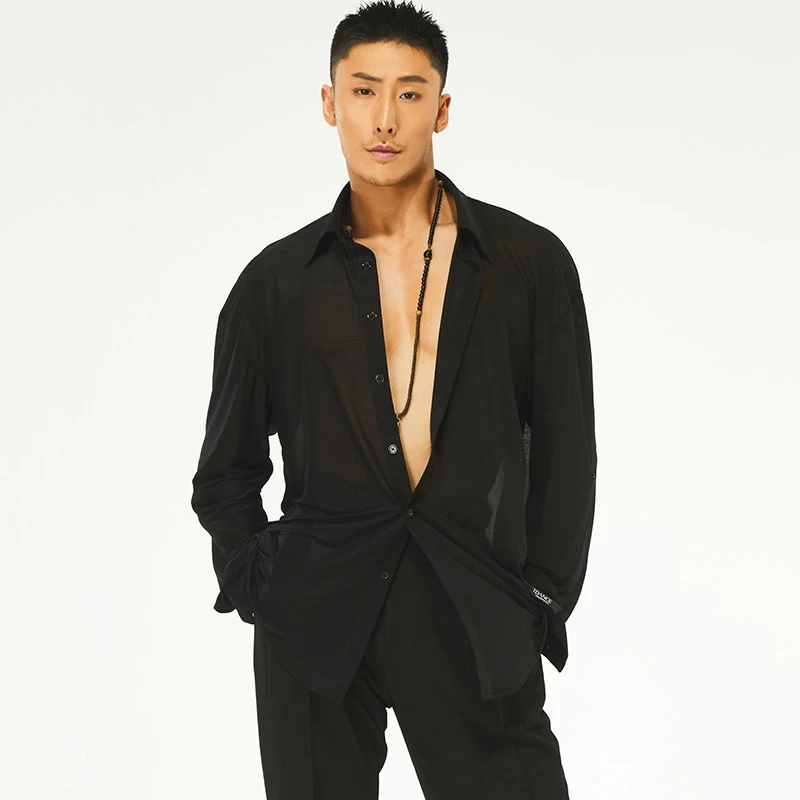Male Long Sleveed Mesh Shirts Latin Dance Tops For Men Adult Chacha Rumba Tango Samba Dress Latin Performance Costumes DQS16337
Male Long Sleveed Mesh Shirts Latin Dance Tops For Men Adult Chacha Rumba Tango Samba Dress Latin Performance Costumes DQS16337