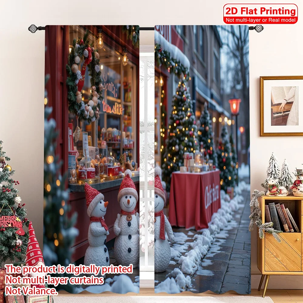2pcs 2D flat printing Merry Christmas Window Drapes Santa's Toy Shop Christmas Scene Polyester Fabric Without Electricity
2pcs 2D flat printing Merry Christmas Window Drapes Santa's Toy Shop Christmas Scene Polyester Fabric Without Electricity