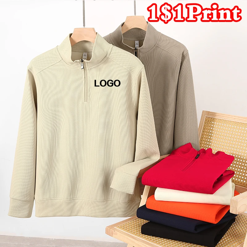 Модная толстовка с воротником-стойкой и полумолнией на заказ, рабочая одежда с логотипом, мужская и женская плюс бархатная куртка с вышитым логотипом
Модная толстовка с воротником-стойкой и полумолнией на заказ, рабочая одежда с логотипом, мужская и женская плюс бархатная куртка с вышитым логотипом