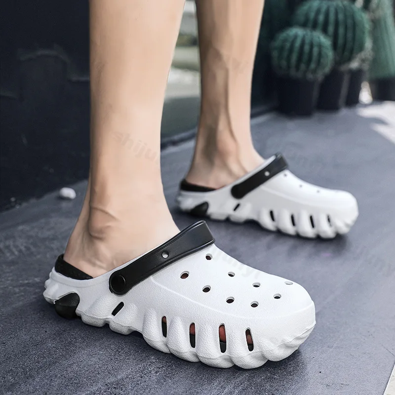 Мужские сандалии, летние сабо из ЭВА, мужская повседневная обувь, модные нескользящие спортивные сандалии, пляжная обувь, уличные дышащие садовые тапочки
Мужские сандалии, летние сабо из ЭВА, мужская повседневная обувь, модные нескользящие спортивные сандалии, пляжная обувь, уличные дышащие садовые тапочки