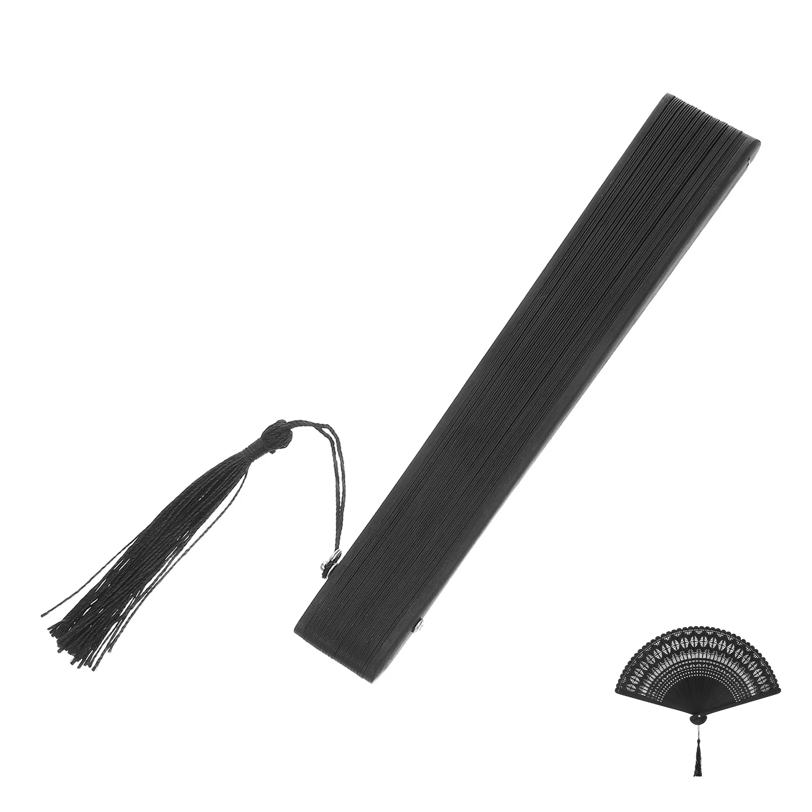 Handheld Chinese Bamboo Folding Square Fan Black Hollowed-Out Tassel Vintage Decorative Dance Party Fan Accordion Fan,
Handheld Chinese Bamboo Folding Square Fan Black Hollowed-Out Tassel Vintage Decorative Dance Party Fan Accordion Fan,