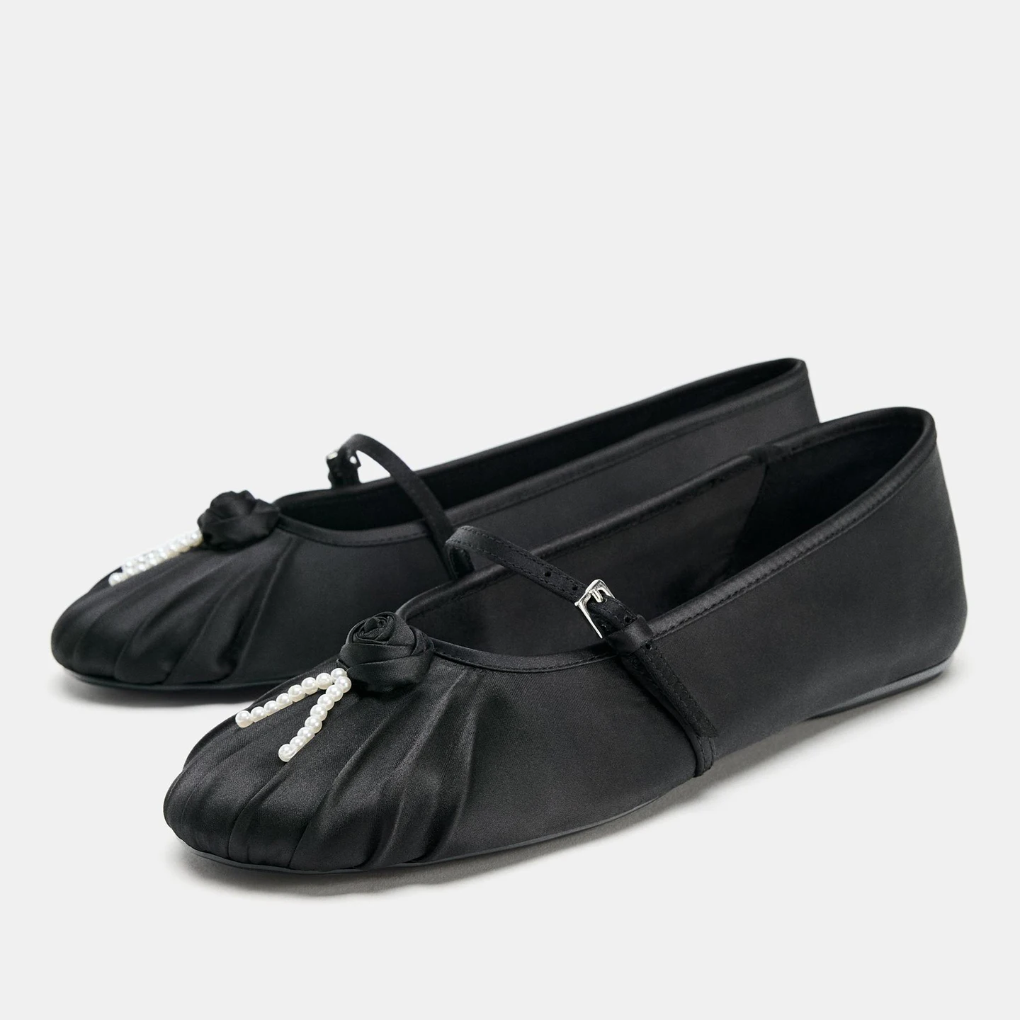Ballet Flat Shoes Women's Autumn New Silk Satin Texture Effect Details Pearl Decoration Single Shoes Fashionable round Toe Flats
Ballet Flat Shoes Women's Autumn New Silk Satin Texture Effect Details Pearl Decoration Single Shoes Fashionable round Toe Flats