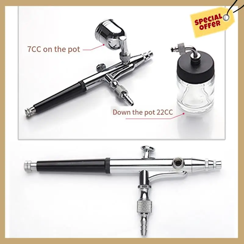 Classy-0.3Mm Siphon Feed Dual-Action Airbrush Kit Set Spray Tool With 7Cc & 22Cc Fluid Cup For Art Craft Painting Nail
Classy-0.3Mm Siphon Feed Dual-Action Airbrush Kit Set Spray Tool With 7Cc & 22Cc Fluid Cup For Art Craft Painting Nail