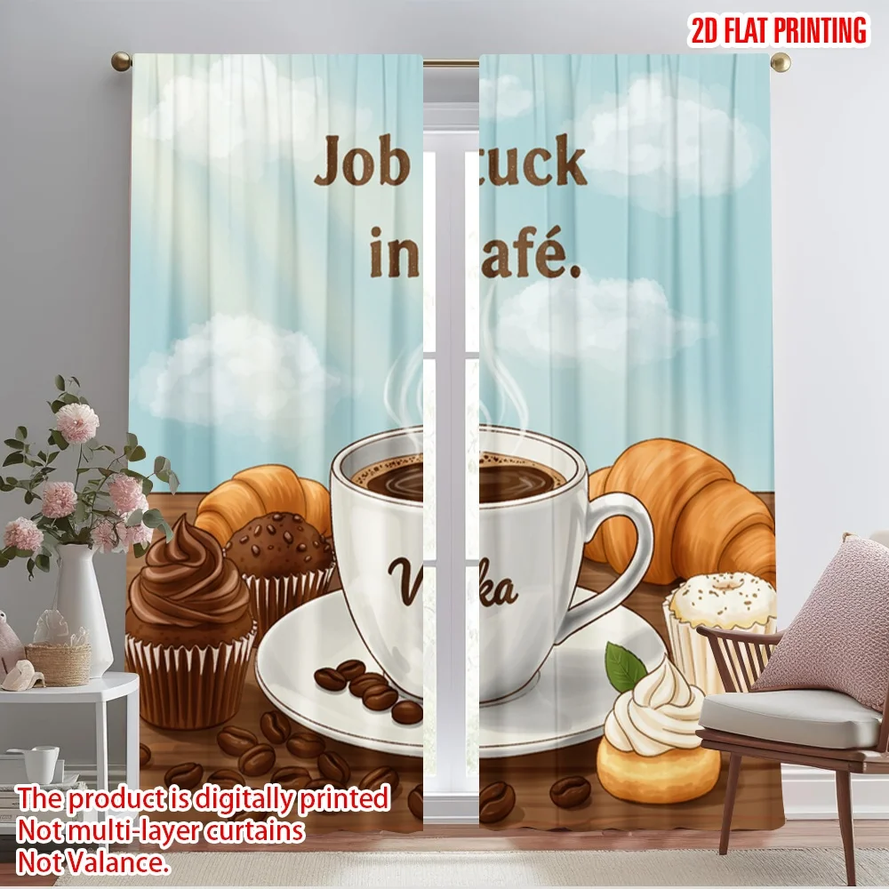 2pcs 2D flat printing Curtains Job Stuck Cafe Coffee Polyester Without Electricity Family Party Perfect for room decor aesthetic
2pcs 2D flat printing Curtains Job Stuck Cafe Coffee Polyester Without Electricity Family Party Perfect for room decor aesthetic