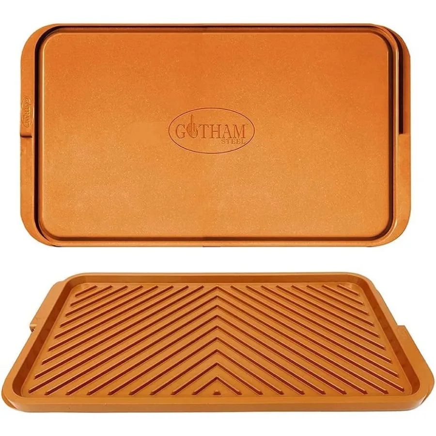 XL Grill Griddle Pan 22" Reversible Nonstick Ceramic Flat Top Stovetop Cooking Camping Pan Copper
XL Grill Griddle Pan 22" Reversible Nonstick Ceramic Flat Top Stovetop Cooking Camping Pan Copper