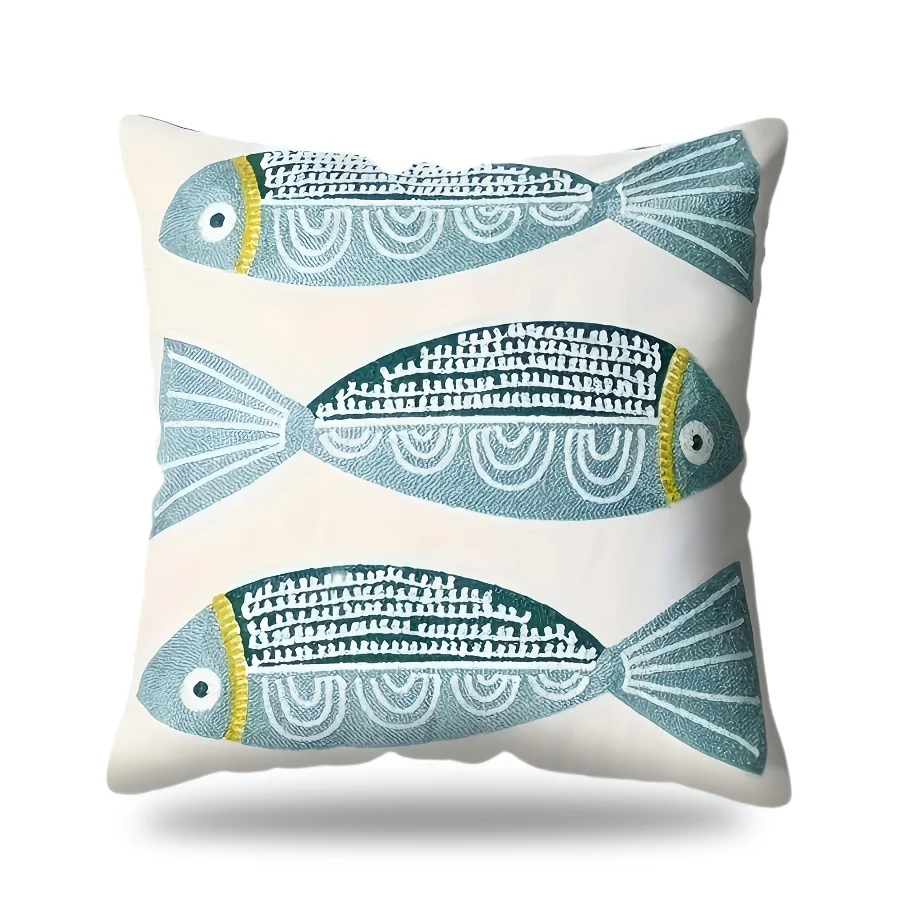 1PC Charming Fish Theme Zipper Pillow Cover, for Living Room & Bedroom Decor
1PC Charming Fish Theme Zipper Pillow Cover, for Living Room & Bedroom Decor