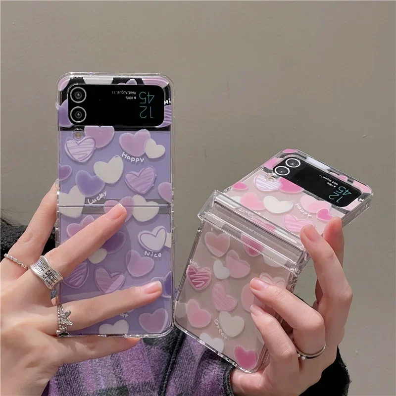 2024 Simple Pink Purple Love Heart Phone Case for Samsung Galaxy Z Flip 4 3 Hard Cover for ZFlip5 Zflip4 Solid Shell Bracket
2024 Simple Pink Purple Love Heart Phone Case for Samsung Galaxy Z Flip 4 3 Hard Cover for ZFlip5 Zflip4 Solid Shell Bracket