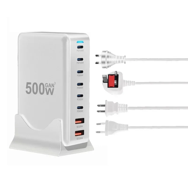 500W GaN Charger USB C Fast Desktop 8-port USB Type C PD Charger Fast Charge 3.0 USB Type C Fast Charger
500W GaN Charger USB C Fast Desktop 8-port USB Type C PD Charger Fast Charge 3.0 USB Type C Fast Charger