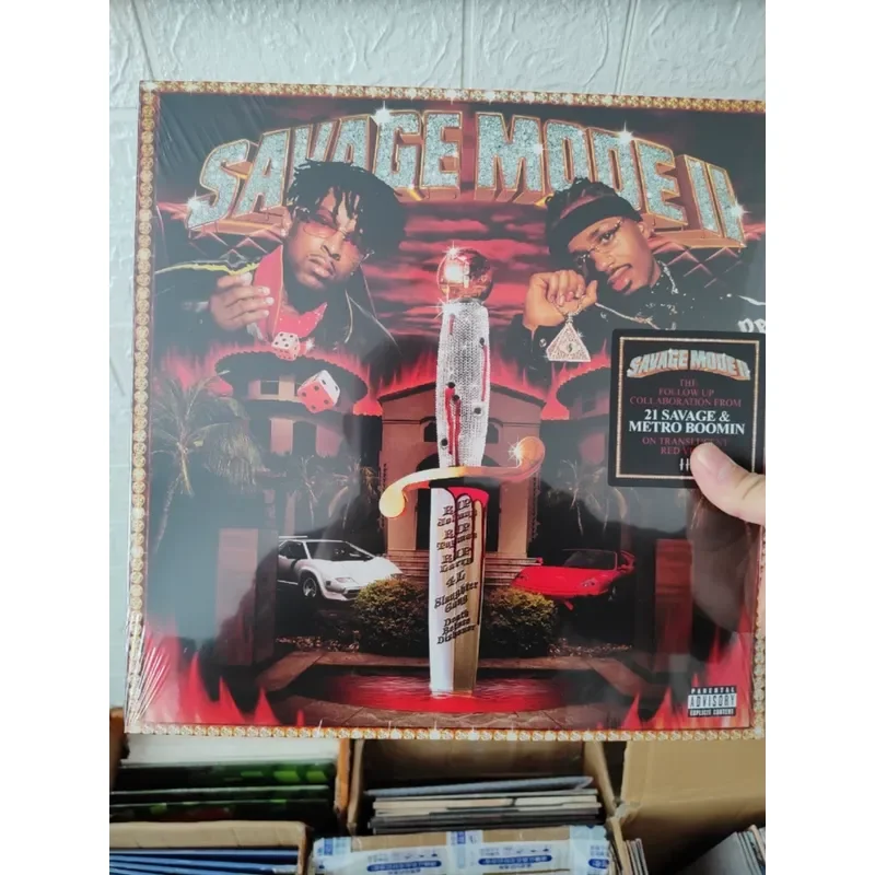 21 SAVAGE METRO BOOMIN Savage Mode II Limited Edition Clear Red Vinyl LP for Music Collectors
21 SAVAGE METRO BOOMIN Savage Mode II Limited Edition Clear Red Vinyl LP for Music Collectors