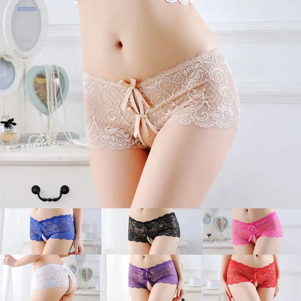 Women's Sexy Lace Briefs Open Crotch Sheer Boxer Panties Ultra-Thin Lingerie Female Breathable Underwear Stretch Sleepwear
Women's Sexy Lace Briefs Open Crotch Sheer Boxer Panties Ultra-Thin Lingerie Female Breathable Underwear Stretch Sleepwear
