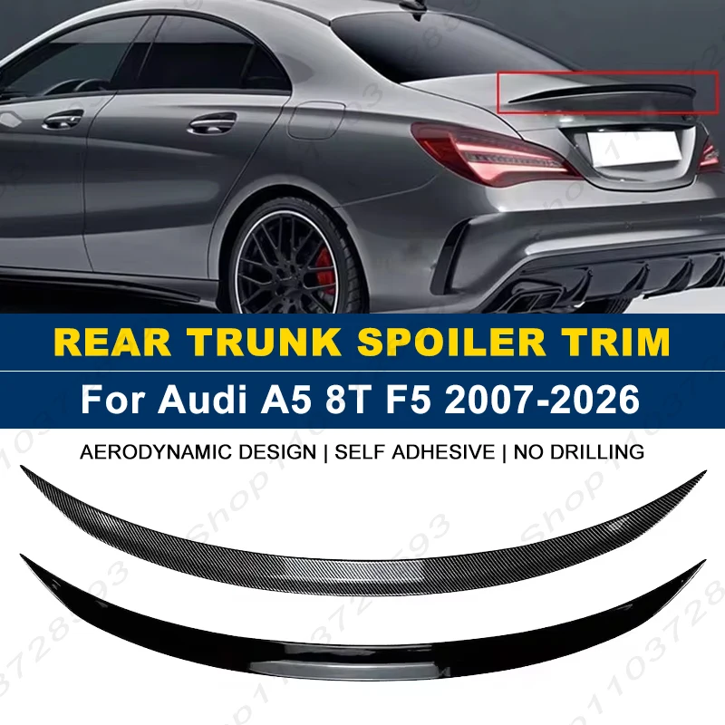 For Audi Accessories A5 8T F5 2007-2026 Car Rear Trunk Boot Spoiler Wing Lip Body Kits Gloss Black Soft Plastic
For Audi Accessories A5 8T F5 2007-2026 Car Rear Trunk Boot Spoiler Wing Lip Body Kits Gloss Black Soft Plastic