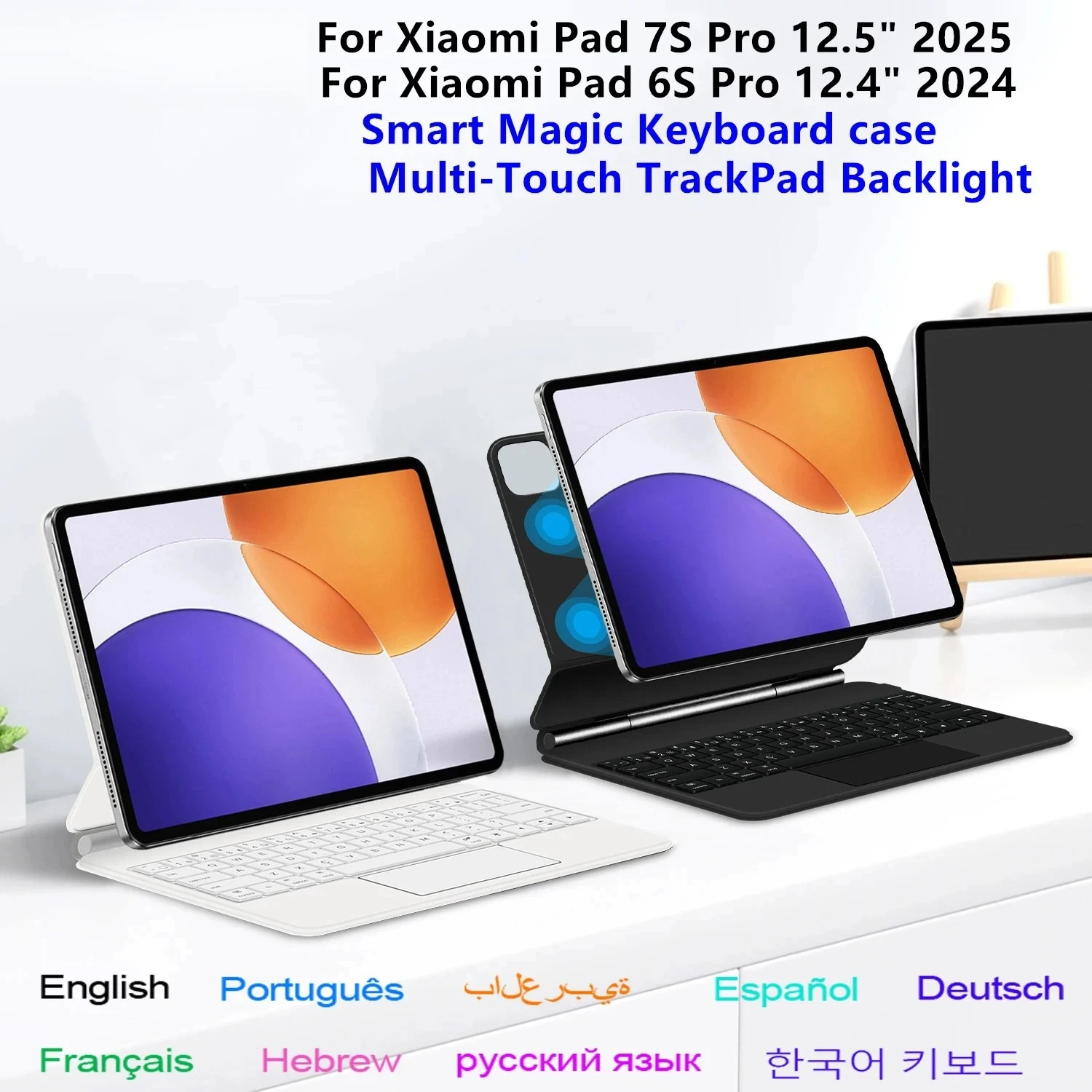 Magic Keyboard For Xiaomi Pad 7S Pro 12.5 inch 2025 Mi Pad 7s 6s Pro 12.4 12.5 Tablet Smart Case Cover Folio Multi-Touch Backlit
Magic Keyboard For Xiaomi Pad 7S Pro 12.5 inch 2025 Mi Pad 7s 6s Pro 12.4 12.5 Tablet Smart Case Cover Folio Multi-Touch Backlit